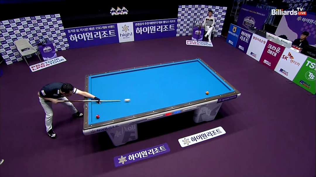 원뱅크 넣어치기 성공하며 2세트 유리해지는 강동궁[하이원리조트 PBA 챔피언십 23-24] - kakaoTV 원뱅크 넣어치기 성공하며 2세트... 
