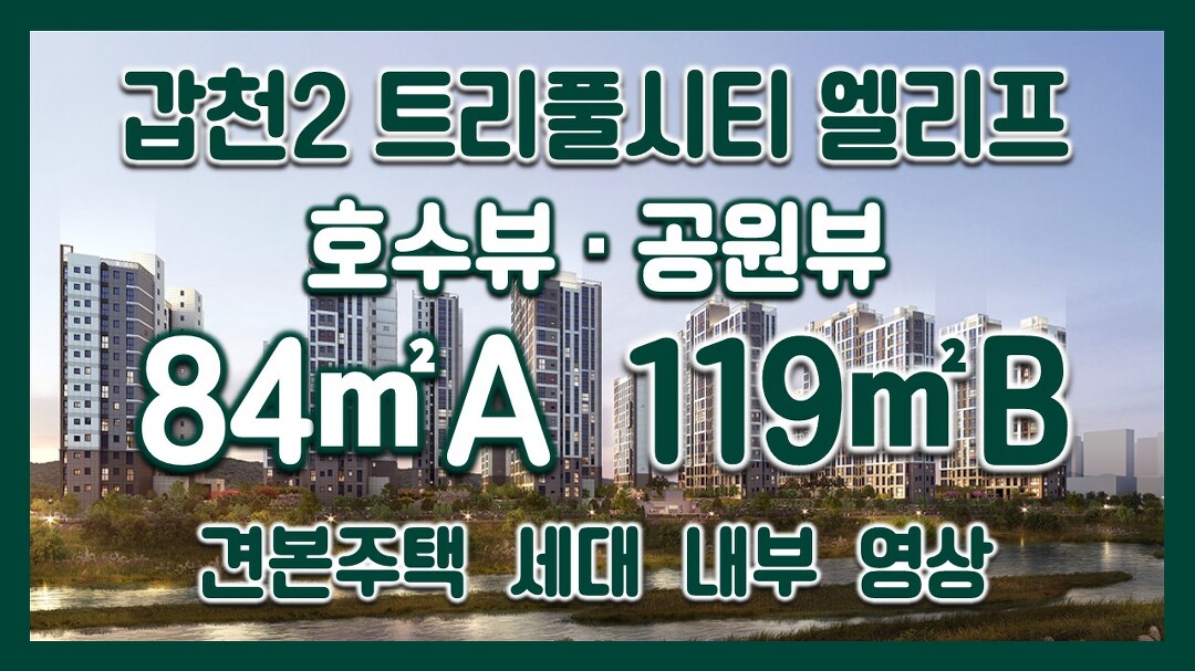 갑천2 트리풀시티 엘리프(공공분양) 84A/119B타입 모델하우스(견본주택)내부 영상 - kakaoTV 갑천2 트리풀시티 엘리프(공공분양) 84A... 