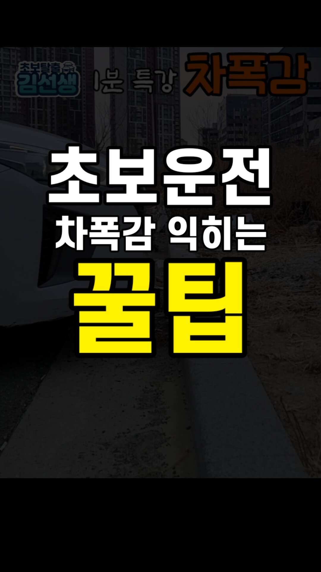 초보운전 차폭감 이영상 따라하시면 너무 쉽게 해결 됩니다♡ - 오늘의 숏 Beta