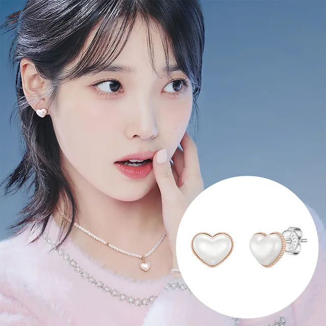마리엘 진주 하트 귀걸이 S