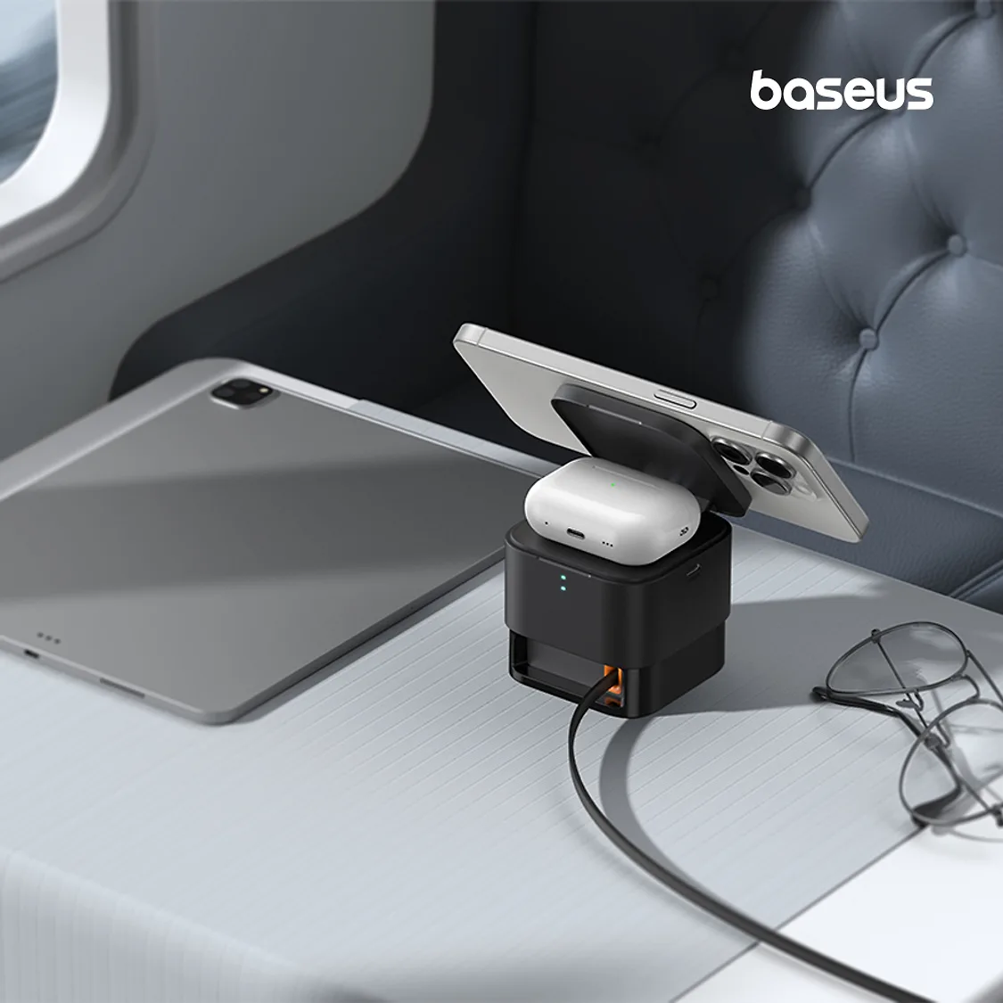 베이스어스 2in1 맥프로 25W 무선 맥세이프 고속 충전기 아이폰 에어팟 | 톡딜