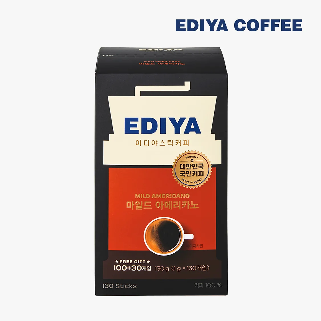 이디야커피] 오리지널 아메리카노 스틱커피 100+30개입 추가증정 | 톡딜