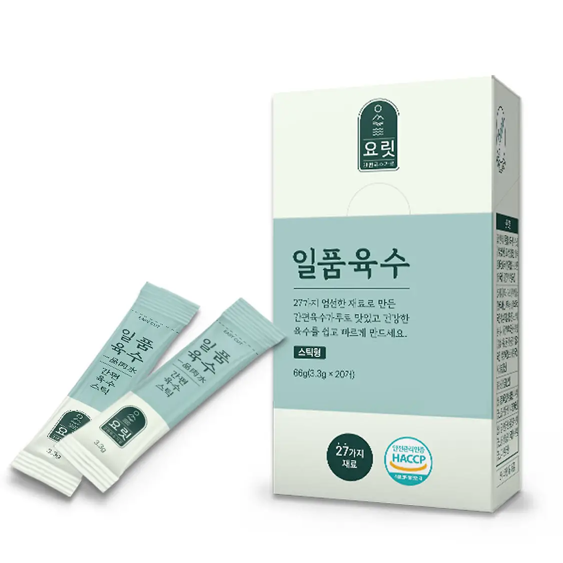 화학첨가물ZERO] 일품육수 코인분말육수 천연조미료 육수팩 20개입 | 톡딜