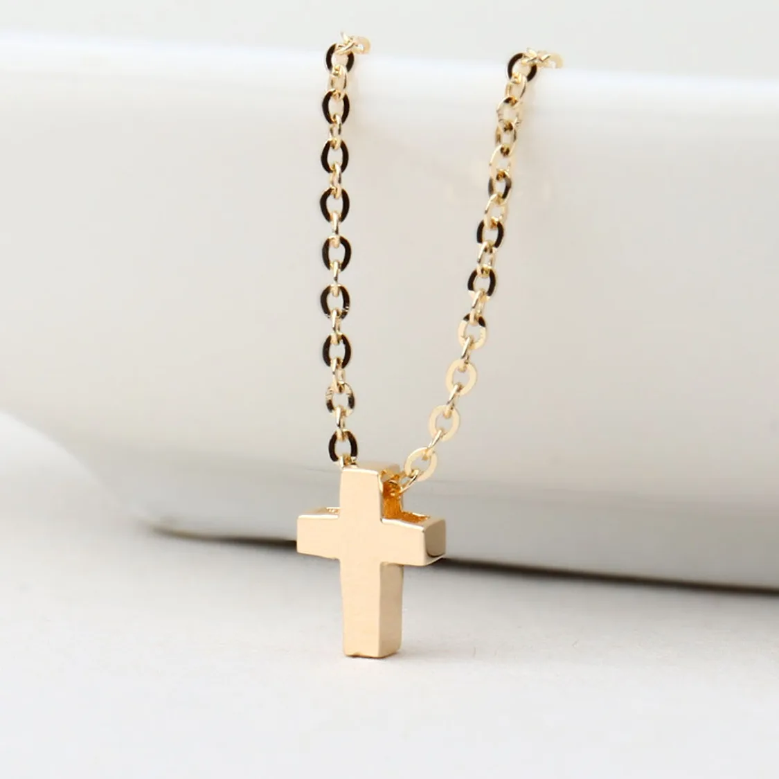 14K 18K 미니 십자가 목걸이 | 톡딜