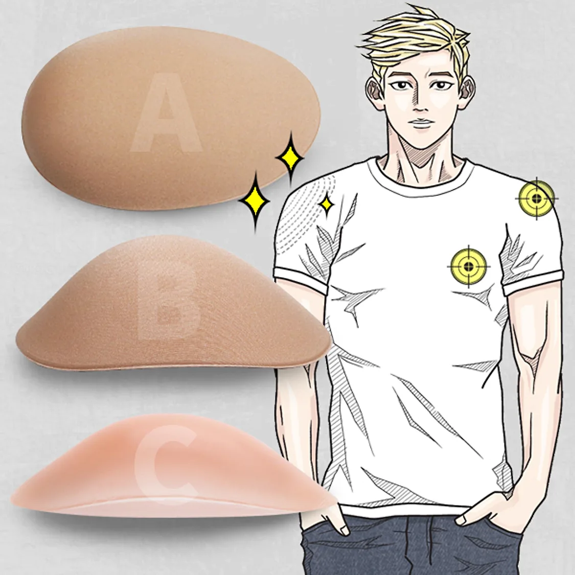 OM WD 원더패드 남자여자 어깨패드 어깨뽕 좁은어깨 바디 | 톡딜