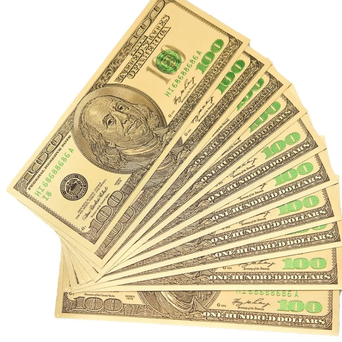 리버시블 부적 100달러장식 오염방지 럭키 플라스틱 모조달러 구권 | 톡딜