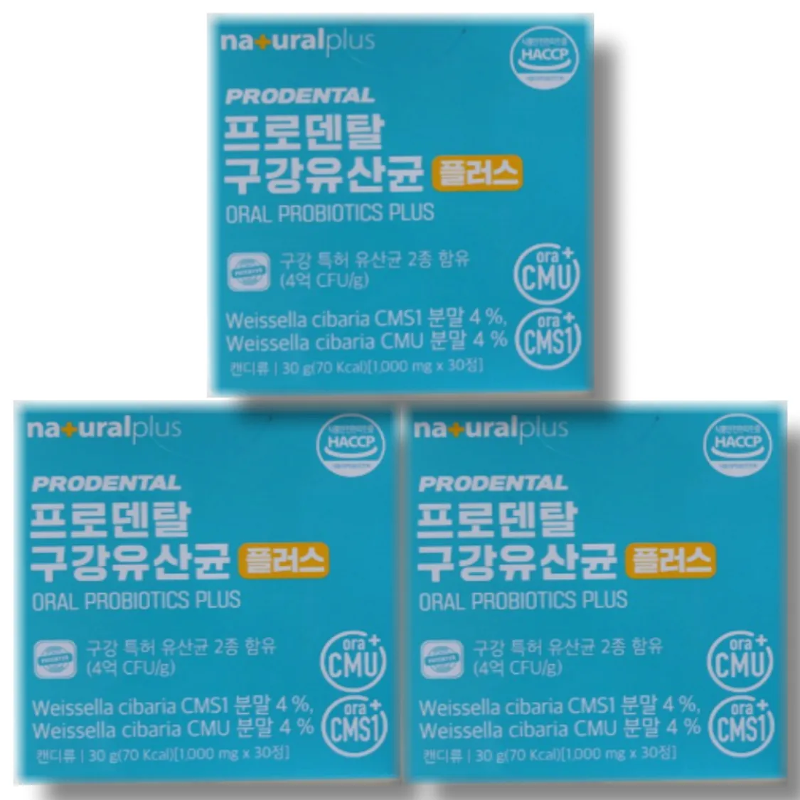 내츄럴플러스 프로덴탈 구강유산균 오라씨엠유 30정 3개 | 톡딜