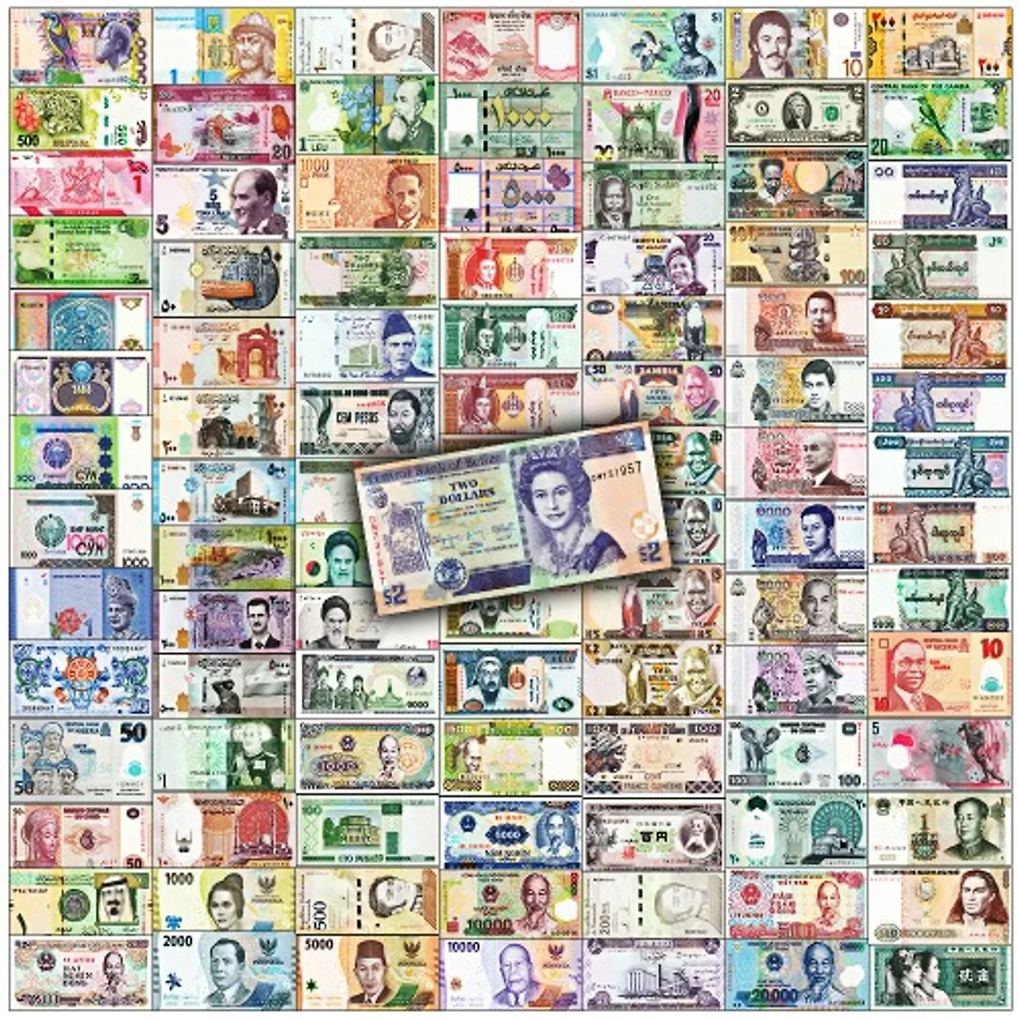 전 세계 지폐 100장 프리미엄 해외 화폐 미국 달러 옛날돈 | 톡딜