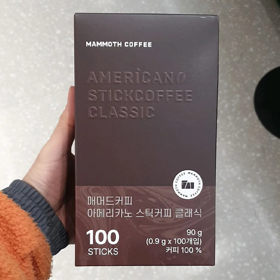 매머드커피 아메리카노 스틱커피 클래식 0.9g x 100개입 | 톡딜