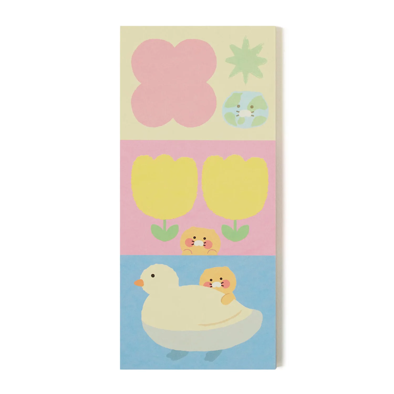 Friends Green Life 3-step memo paper (vertical)_Chunsik