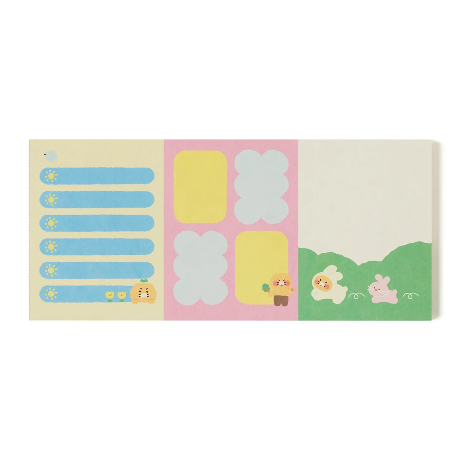 Friends Green Life 3-step memo paper (horizontal type)_Chunsik