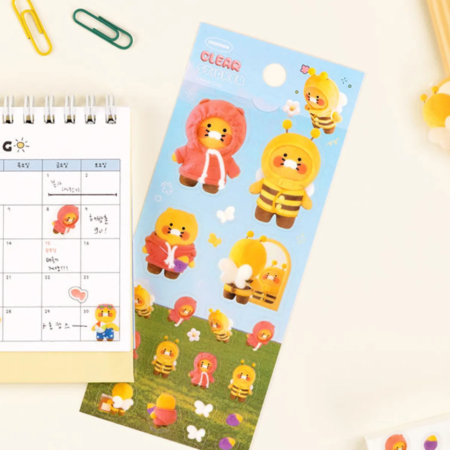 Spring Eclipse Photo Clear Deco Sticker Bee Food Spring Meal
