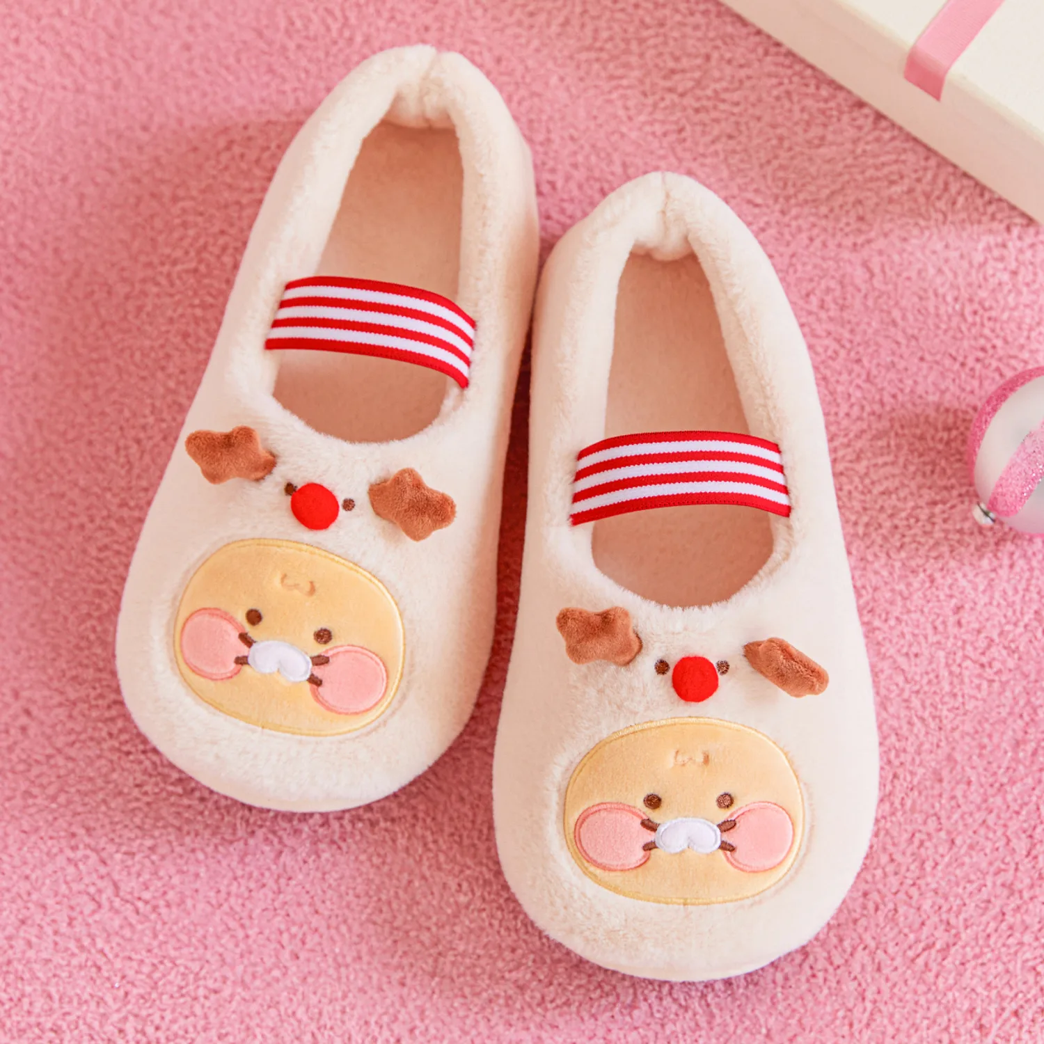 Merry Chun Christmas Rudolph Slippers