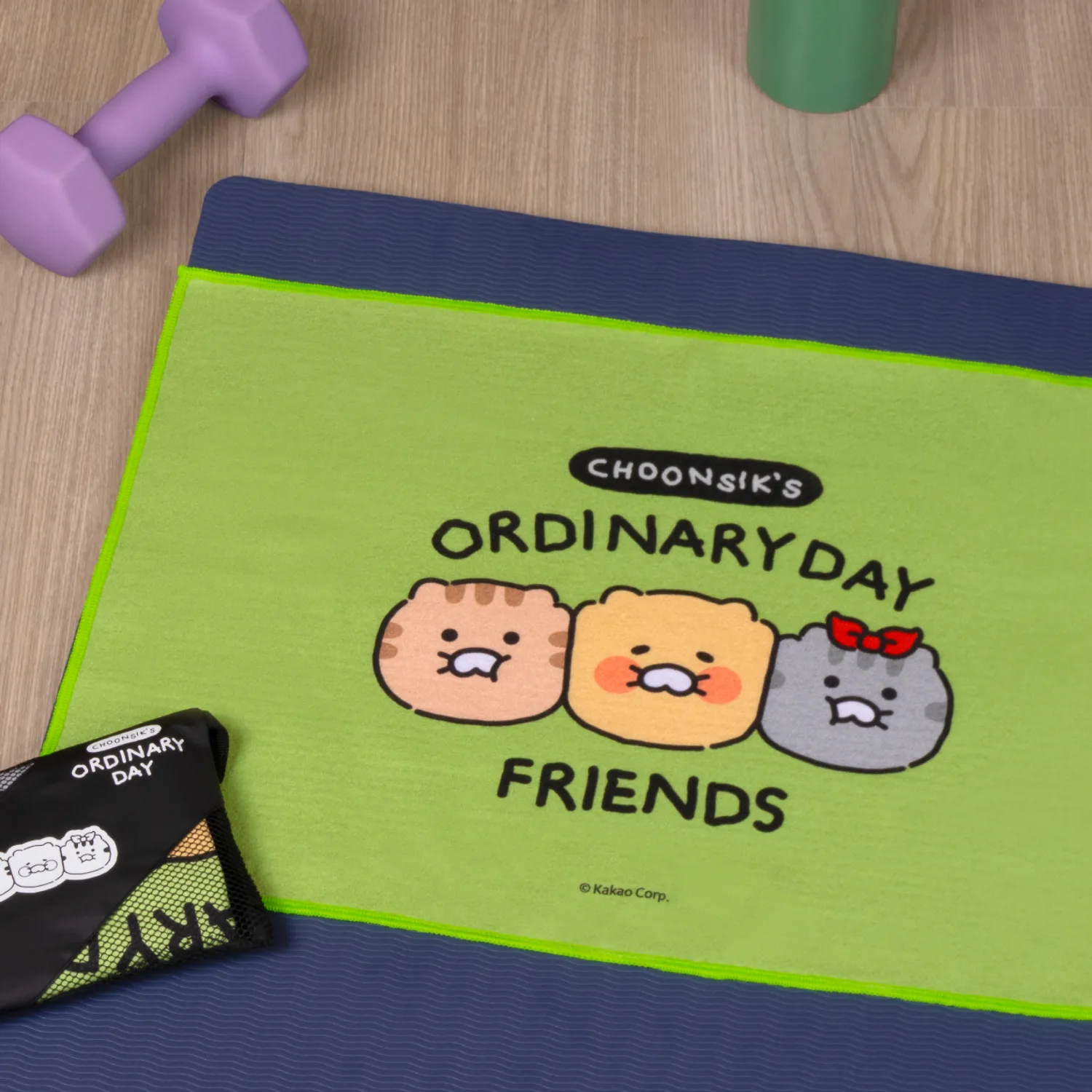 Chunsik’s daily yoga hand towel green