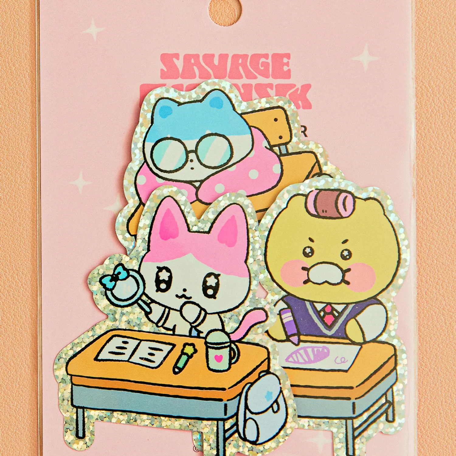 Savage Glitter Sticker (Pink)_Friends