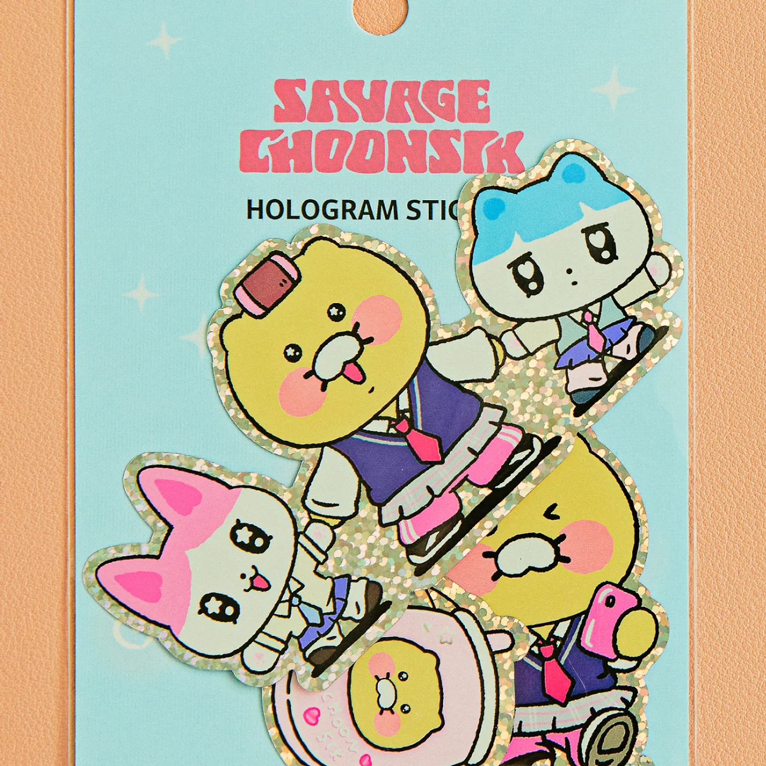 Savage Glitter Sticker (Blue)_Friends