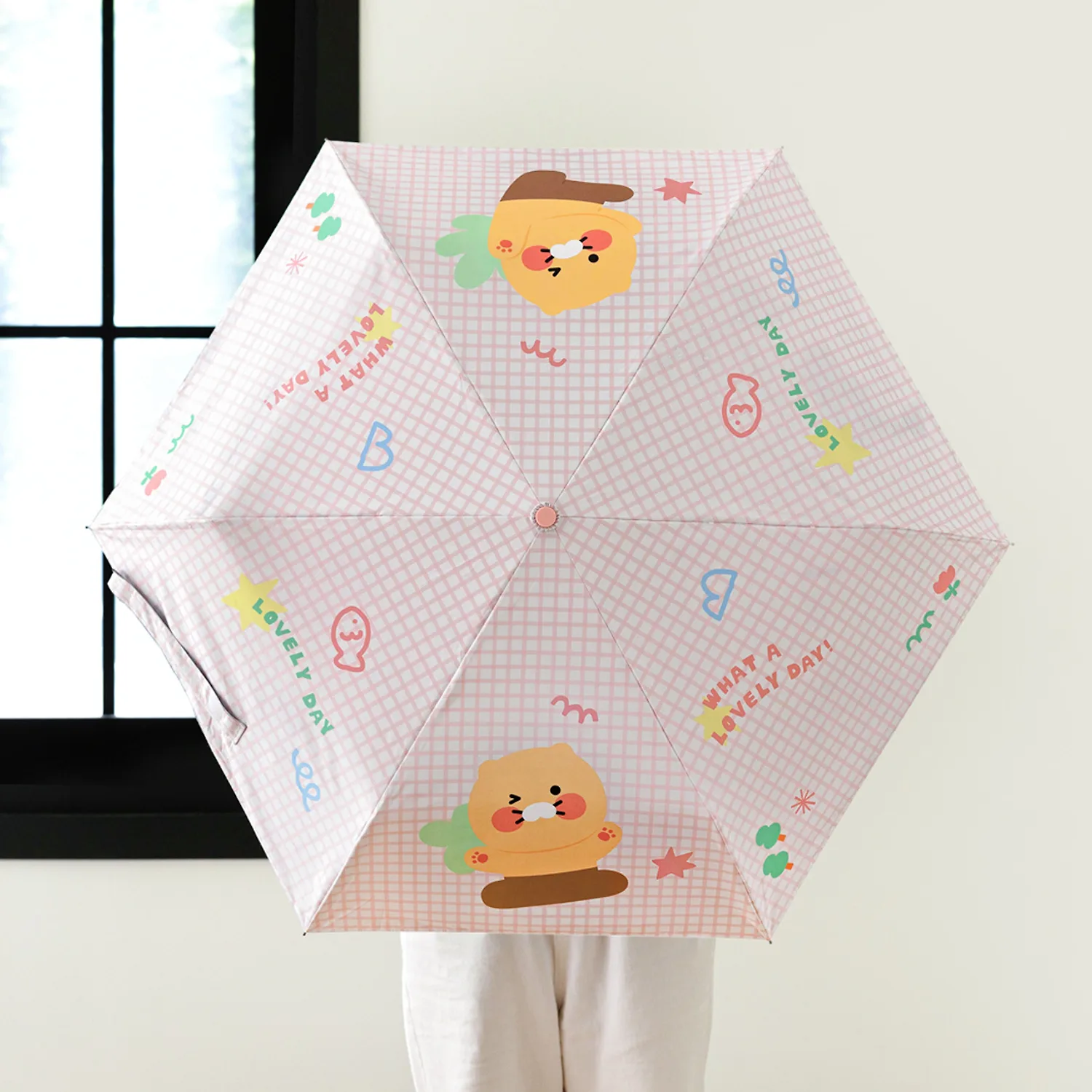 3-tier automatic umbrella Pink spring food