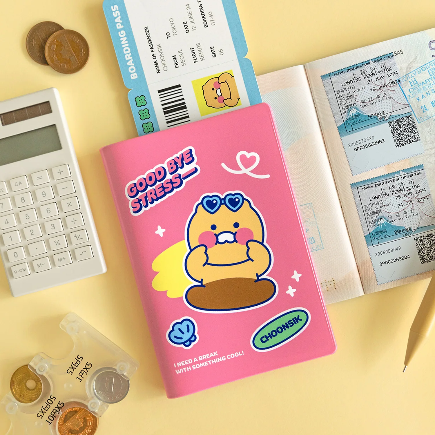Chunsik Passport Case Pink