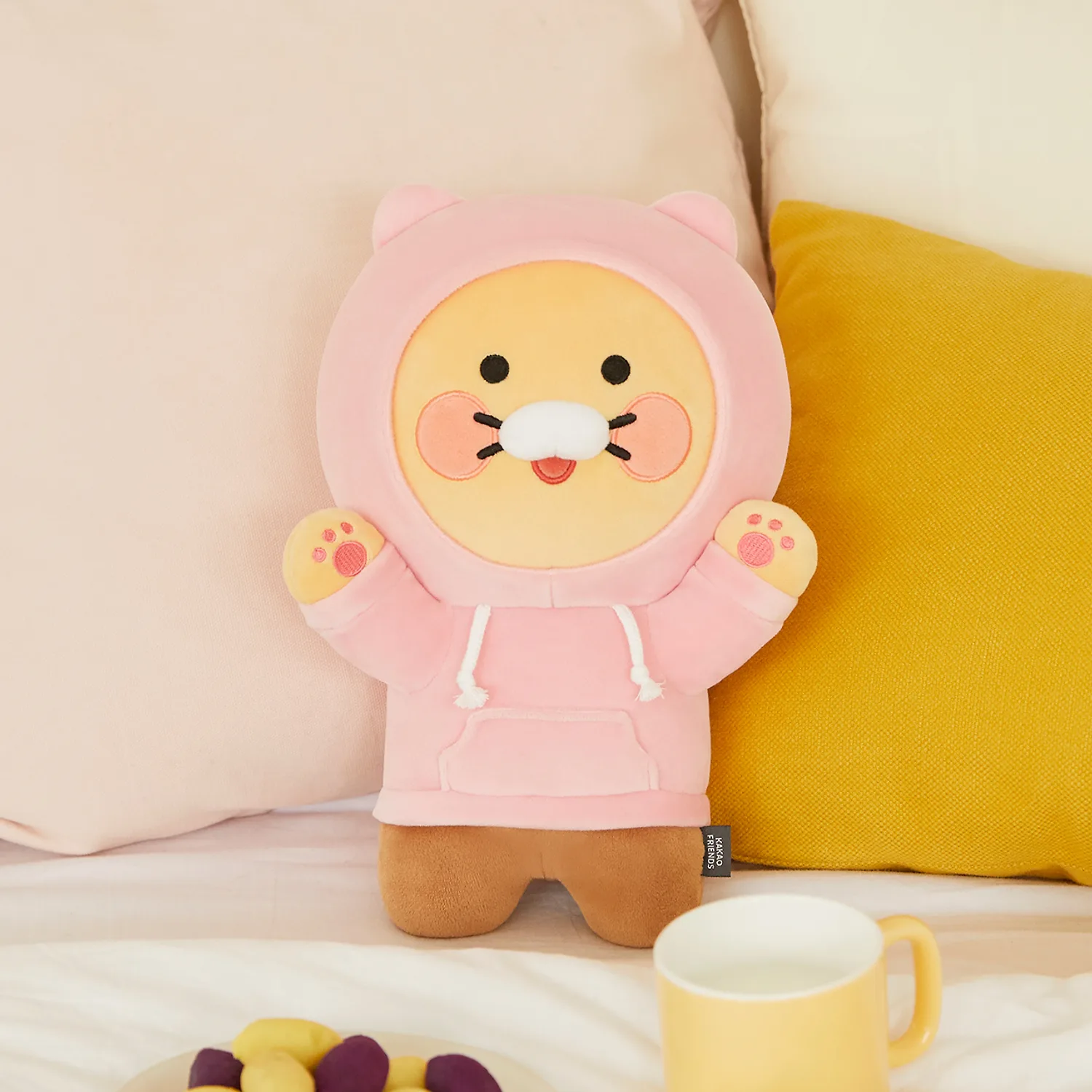 Pink Hoodie Spring Meal Baby Pillow