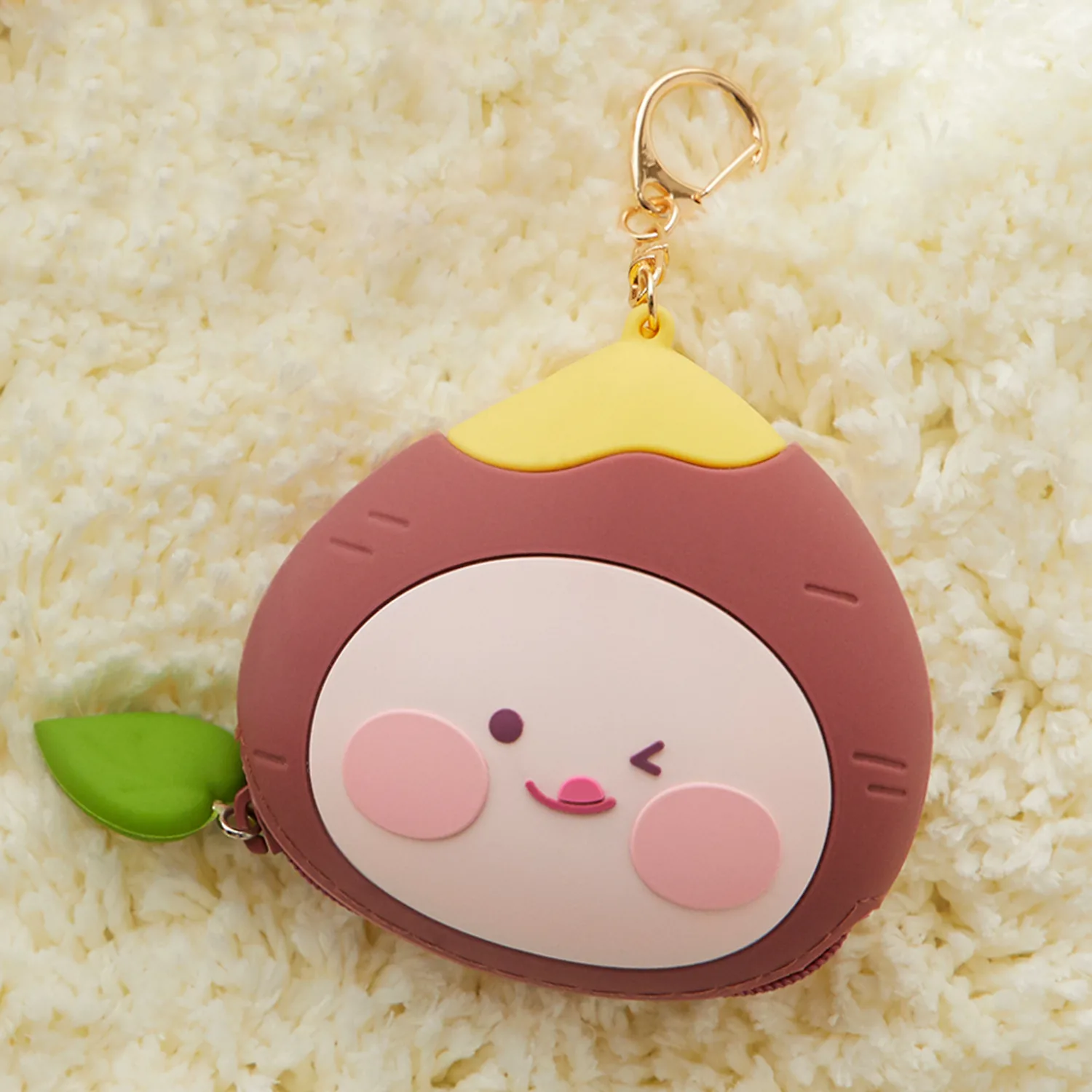 Silicone Coin Wallet_Sweet Potato Peach