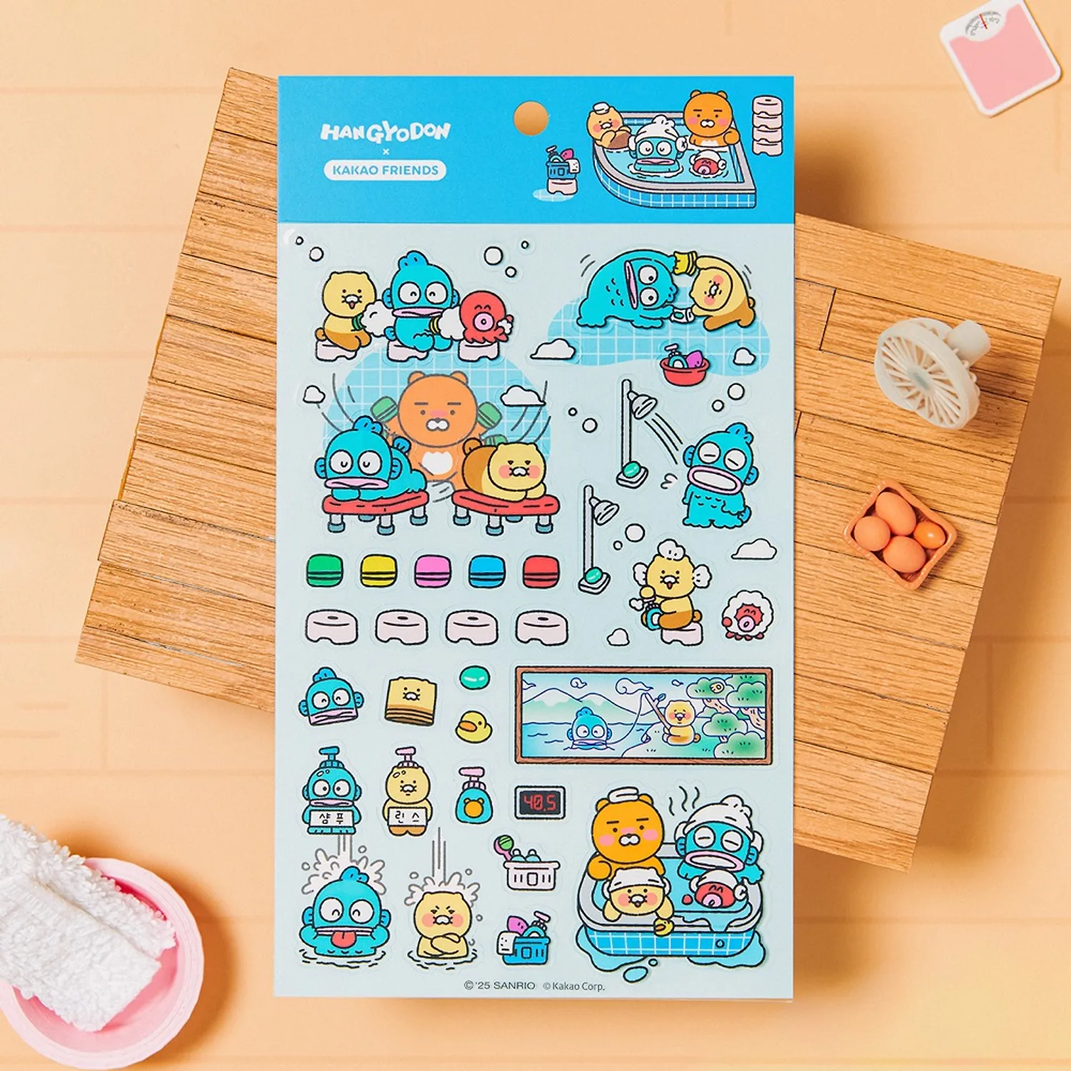 Han Kyo-dong X Friends Transparent Sticker Blue_Ryan Chunsik