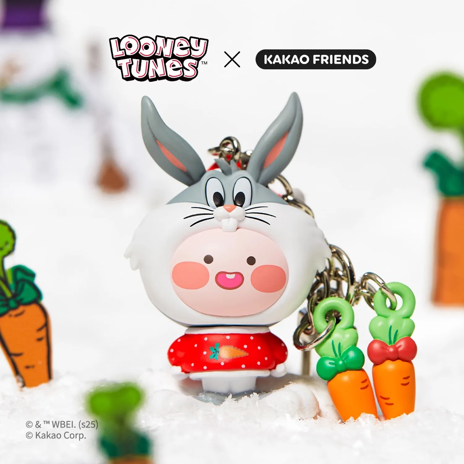Looney Tunes X Friends Carrot Bugs Bunny Figure Keyring_Little Apeach