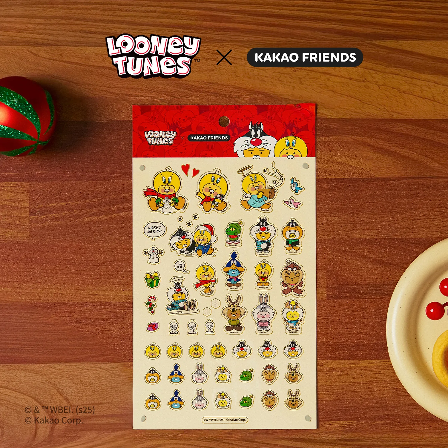 Looney Toons X Friends Gold Foil Transparent Sticker_Friends