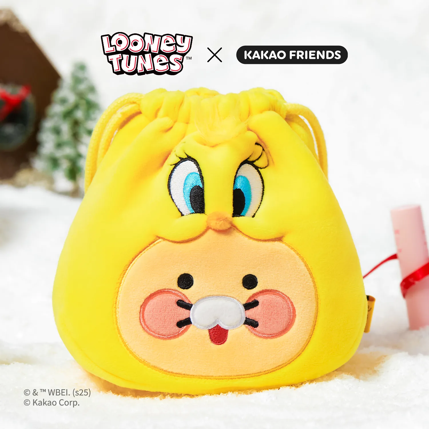 Looney Toons X Friends Tweety Face Pouch_Baby Chunsik