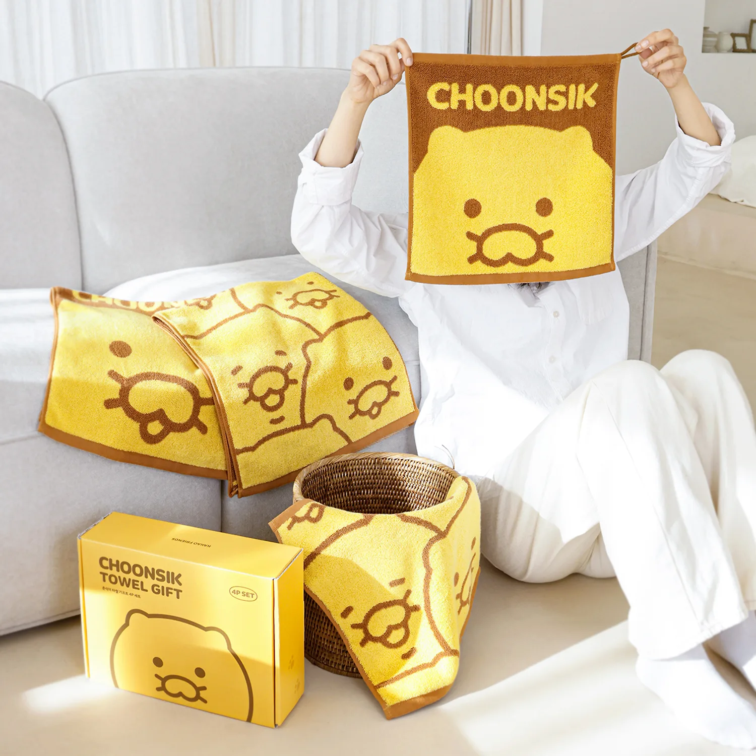 32 thread gift towel 4P set_Chunsik
