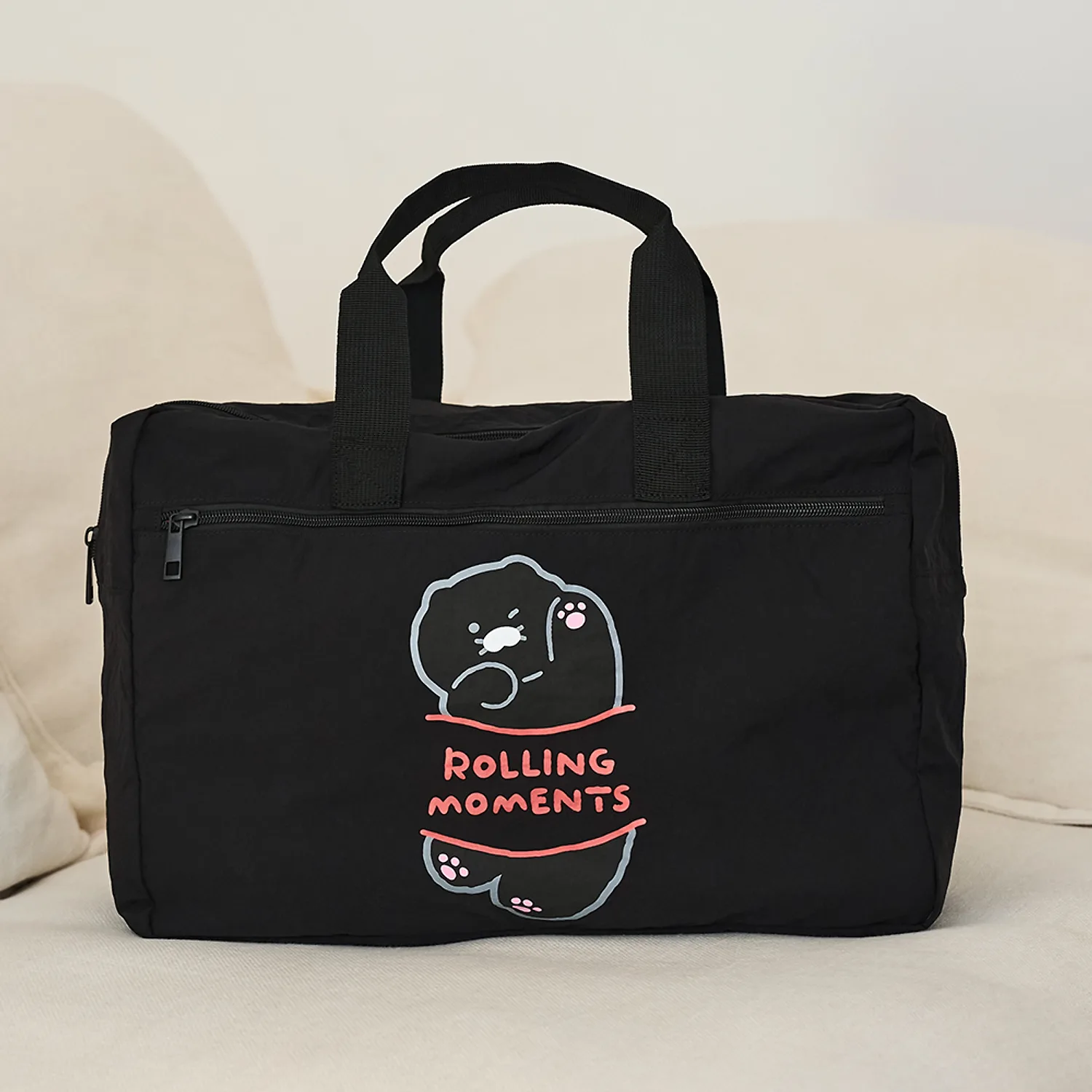 Black Chun Foldable Travel Bag_Chunsik