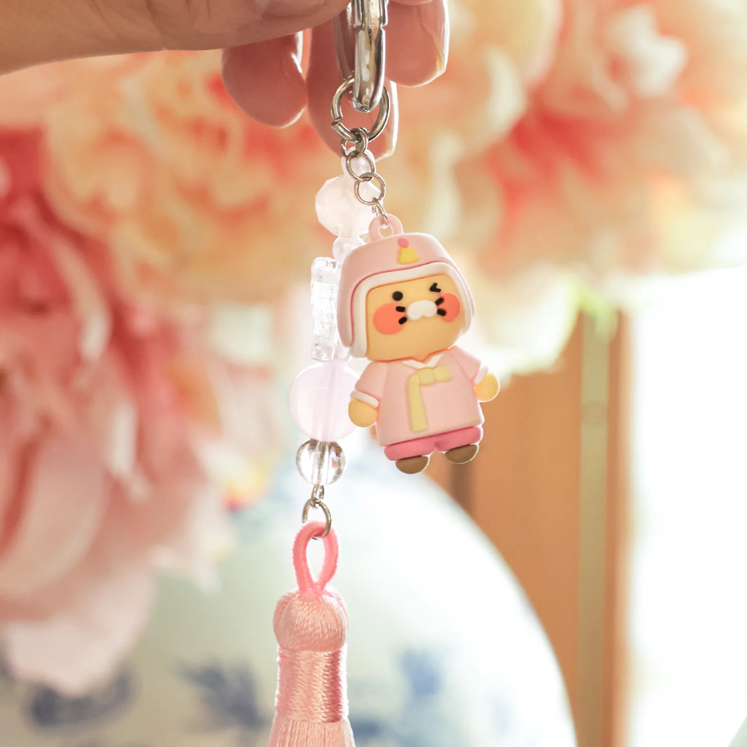 Chunsik figure tassel strap_Hanbok pink