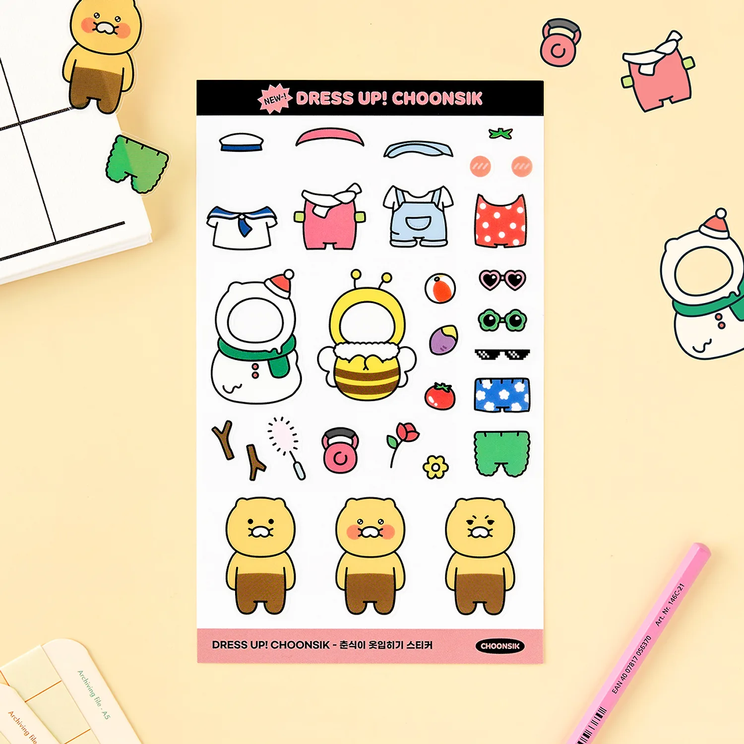 Chunsik Dress-Up Deco Sticker