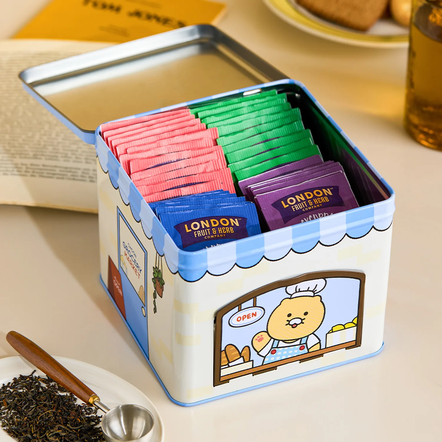 Grocery Market Drip Bag Tea Bag Tin Case_Chunsik