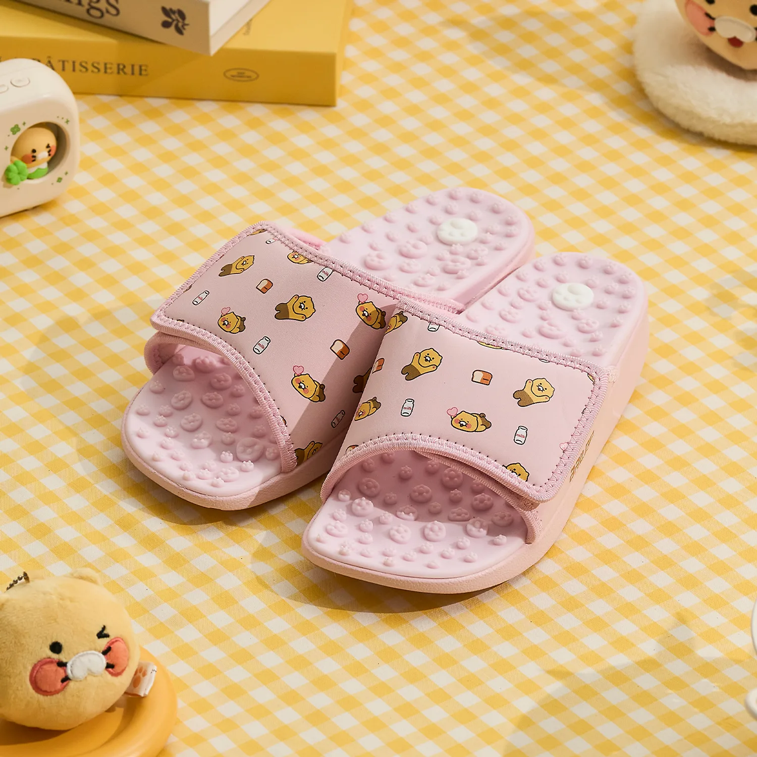 Caloring Tight Acupressure Slippers Pink 240mm_ Chunsik