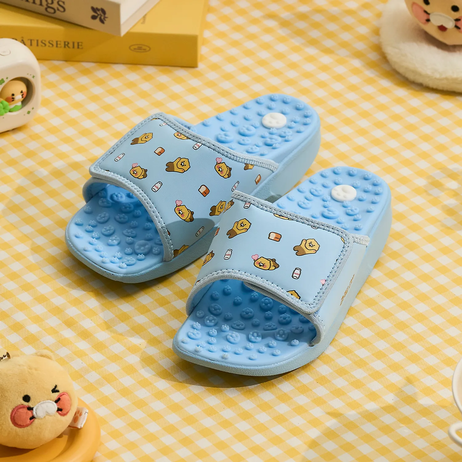 Caloring Tight Acupressure Slippers Blue 240mm_ Chunsik