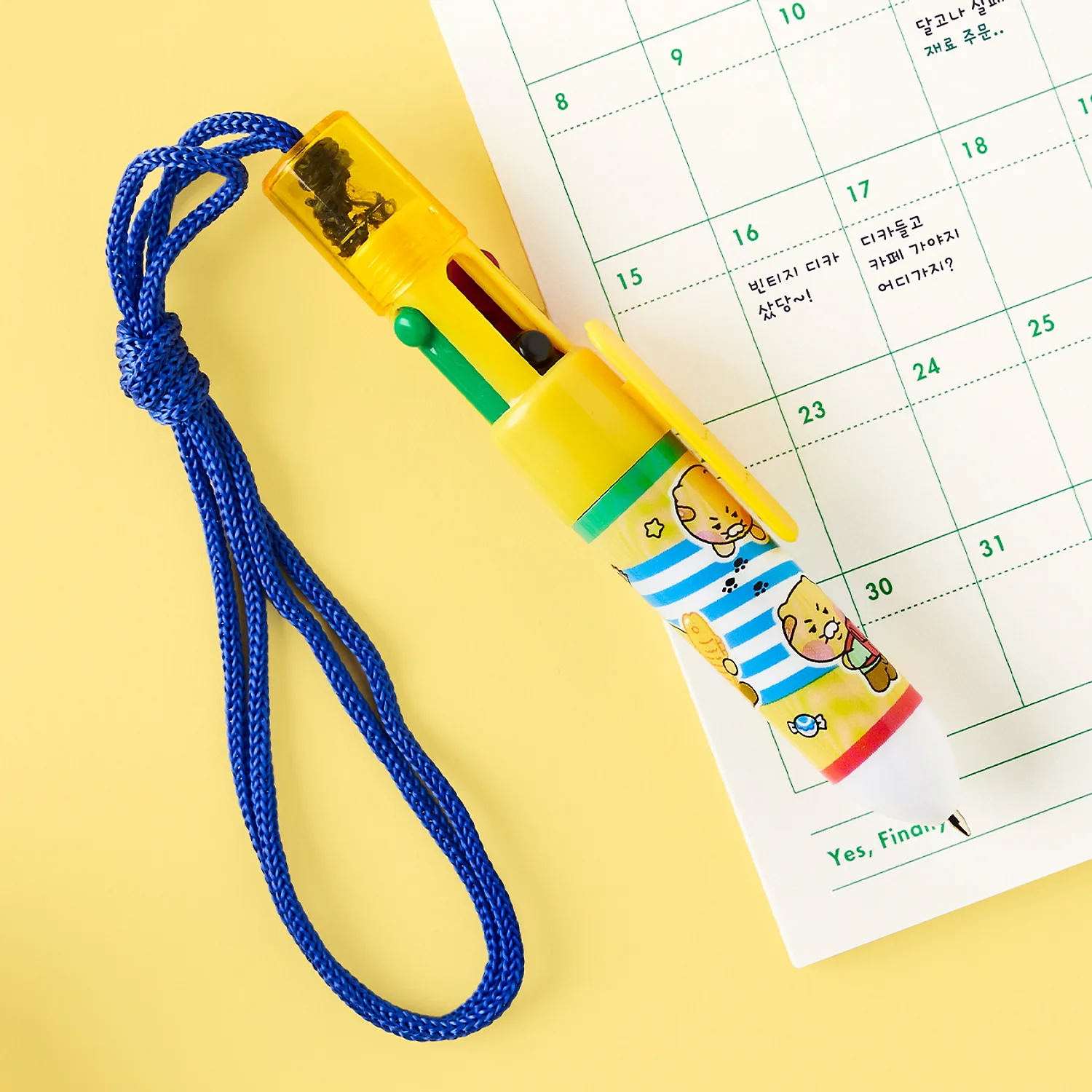 Back Lens Stationery Store Necklace Mini 4-Color Ballpoint Pen_Chunsik