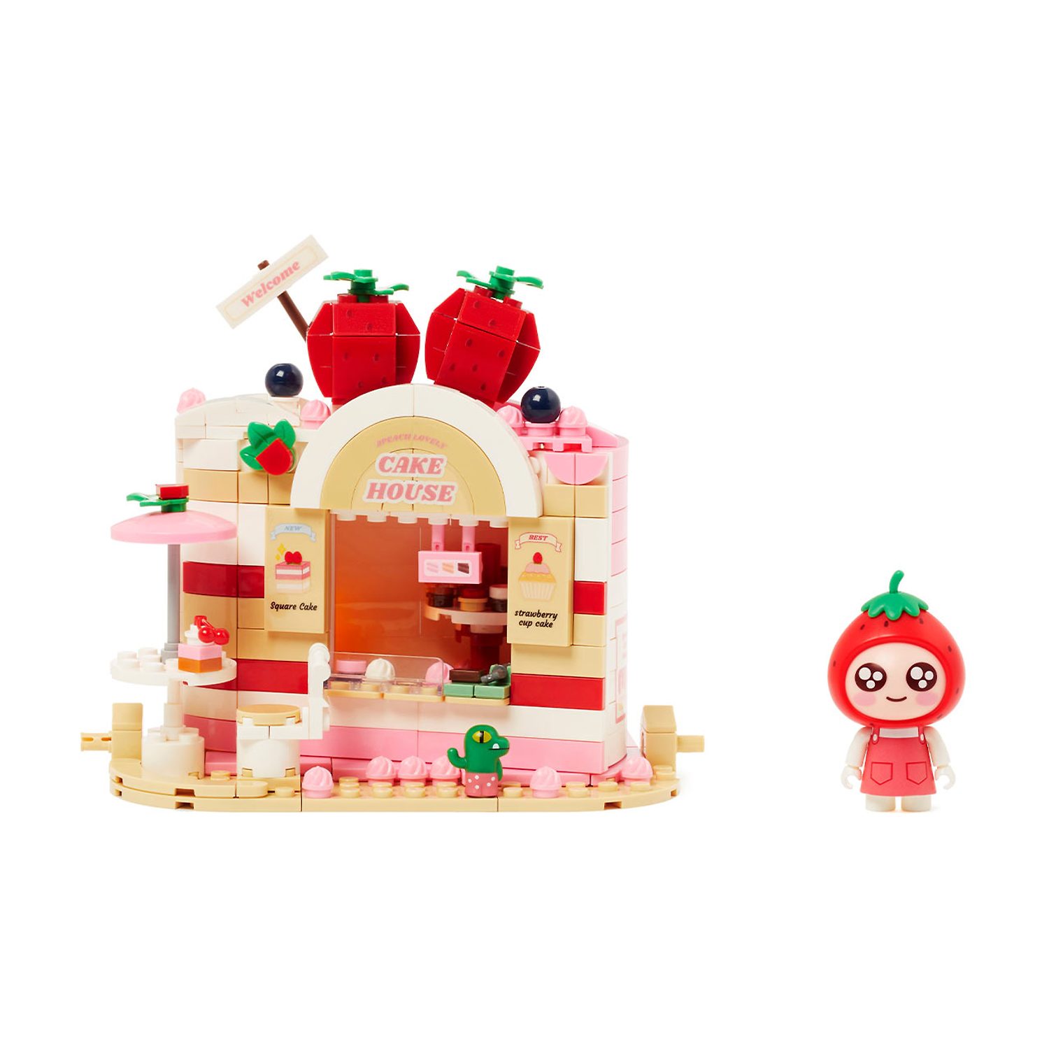 Dessert Brick Figure Strawberry Cake_Apeach