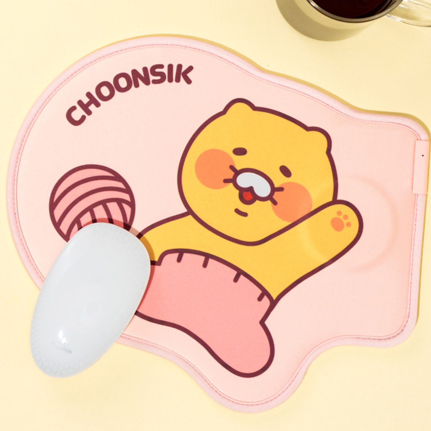 Hello Chunsik Wireless Charging Mousepad_Pink Chunsik