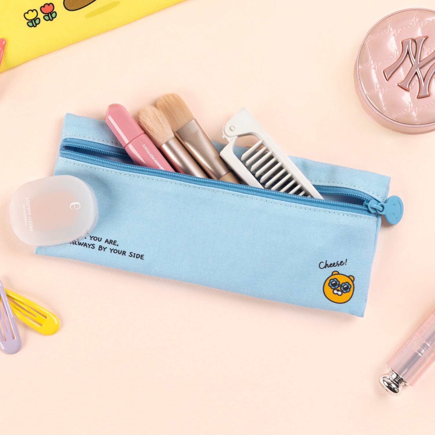 Sey cheese fabric flat pencil case Ryan
