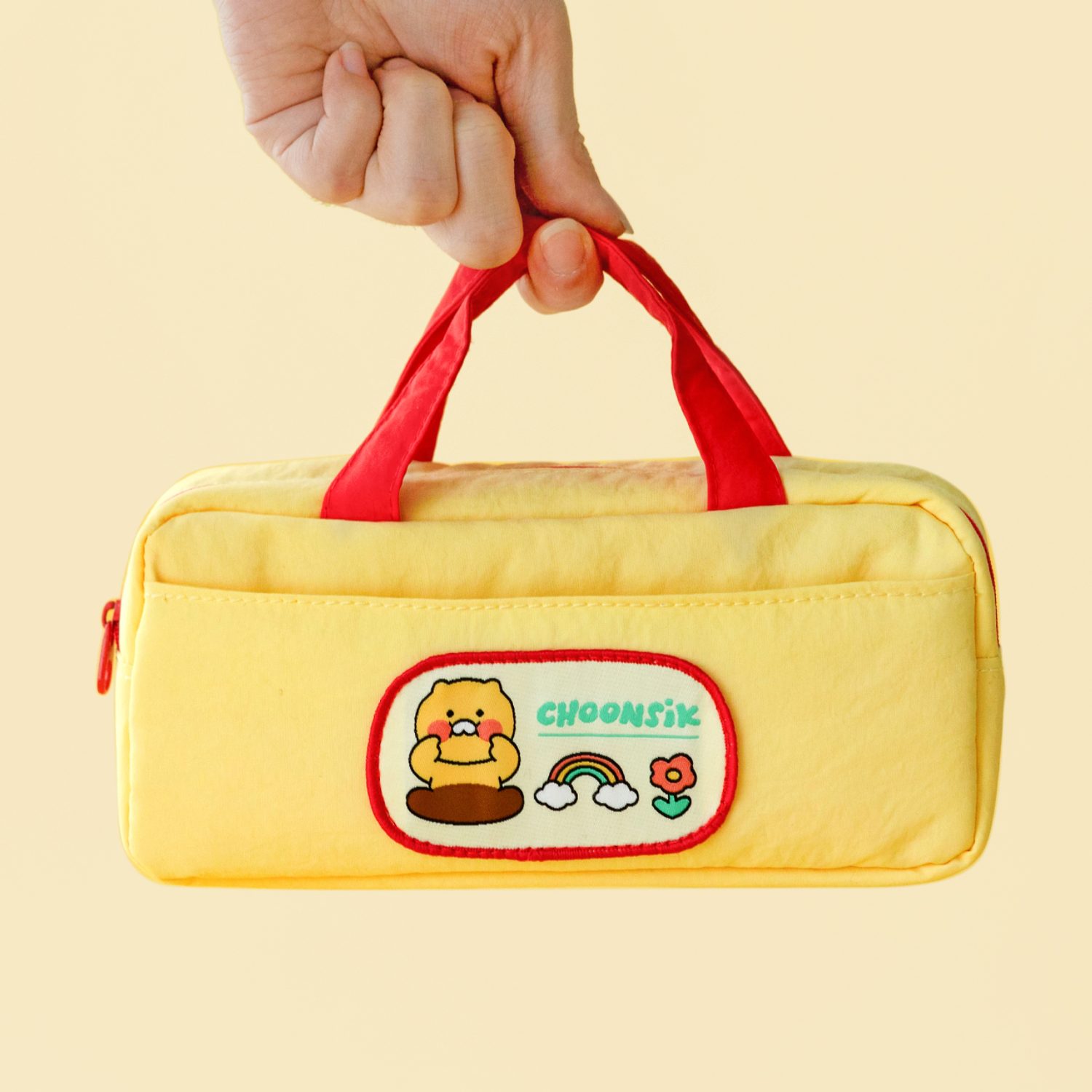Sey cheese handle pencil case spring