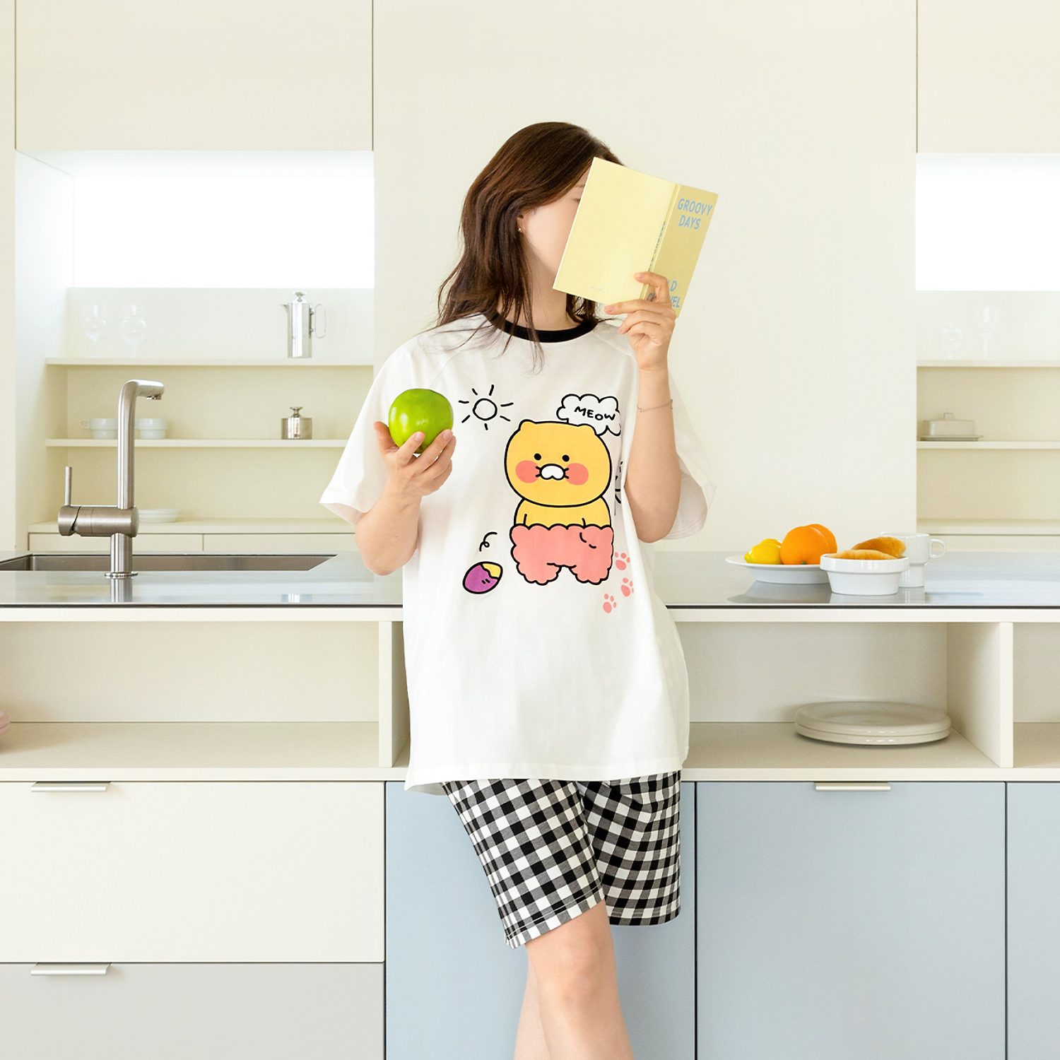 Chunsiki Raglan short -sleeved pajamas set