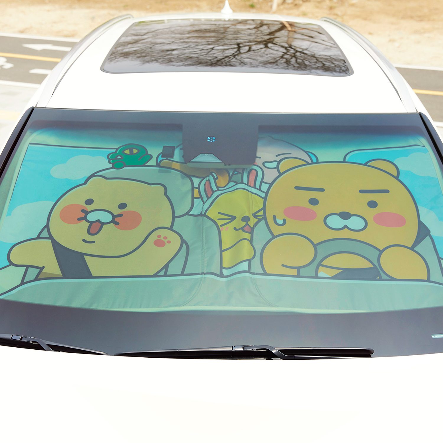 Vehicle front glass sunlight hidden _ Friends