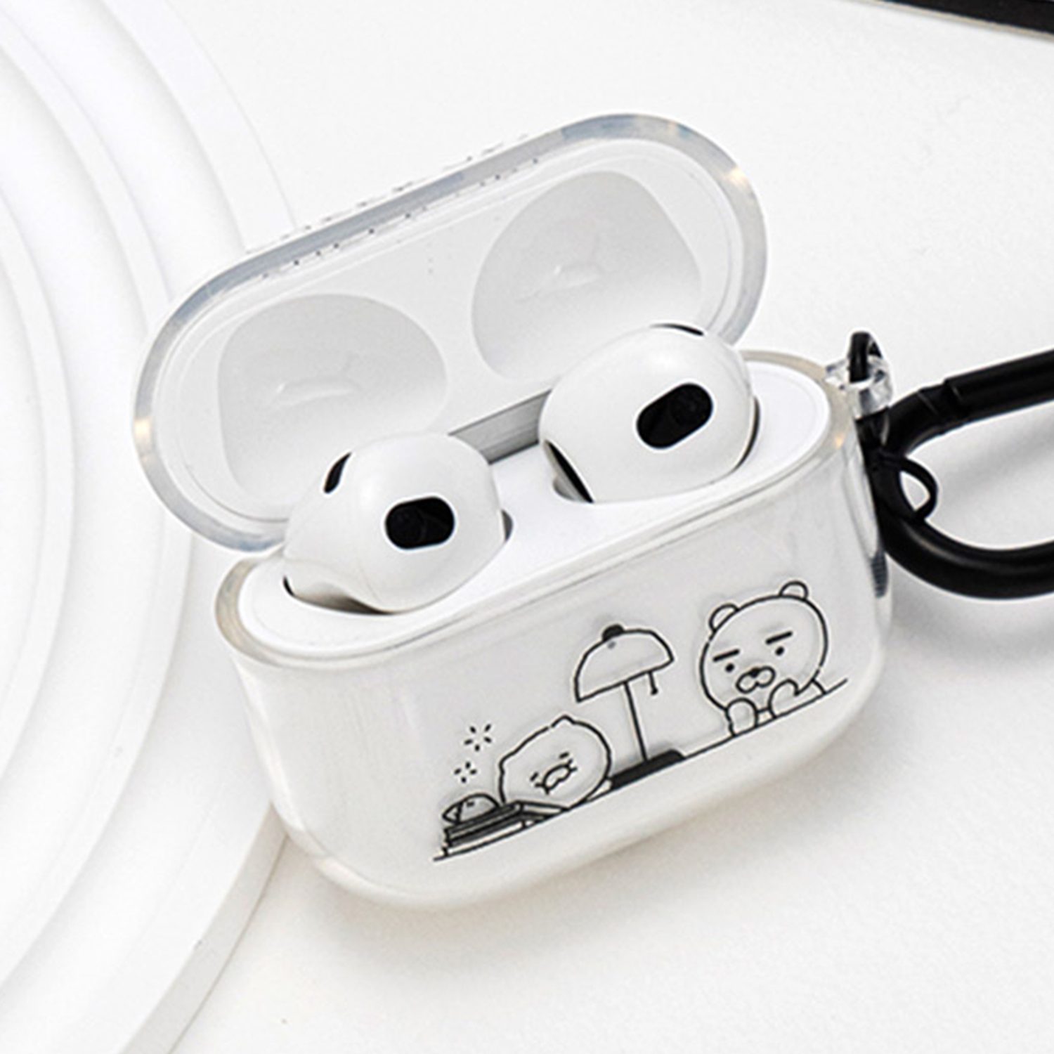 Kakao Friends AirPods 3 Transparent Case Chunsik Studying