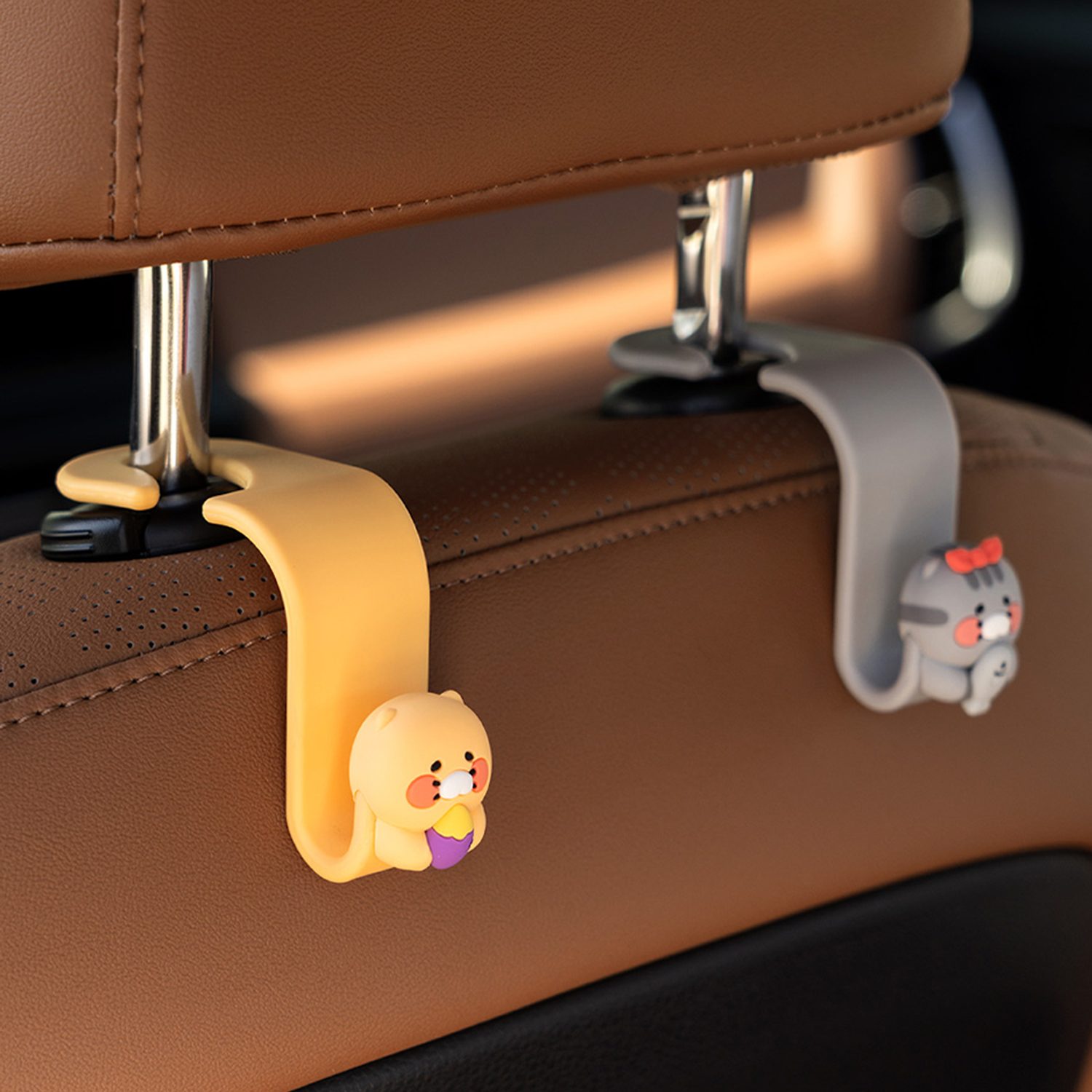 Car headrest spring style gray