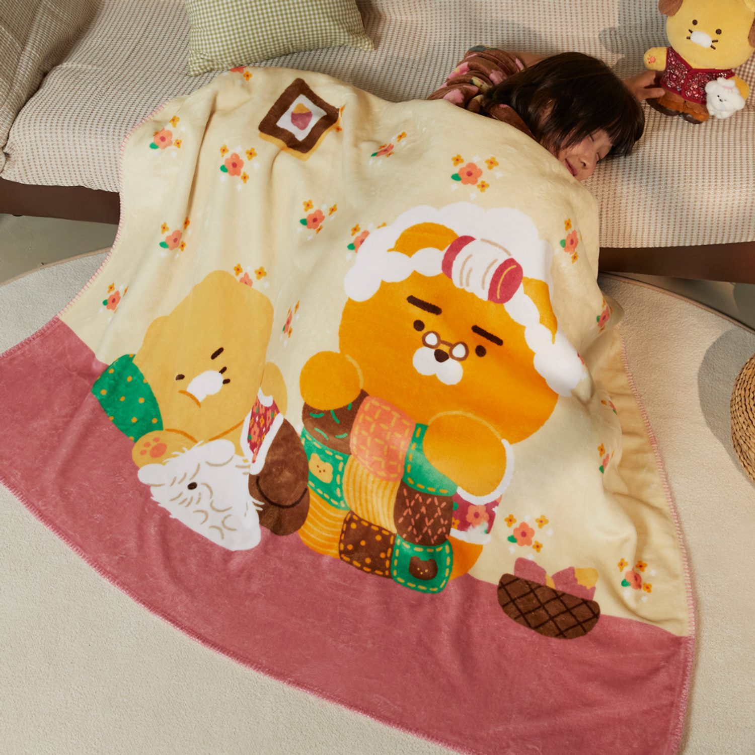 Country House Large Fleece Blanket_Friends