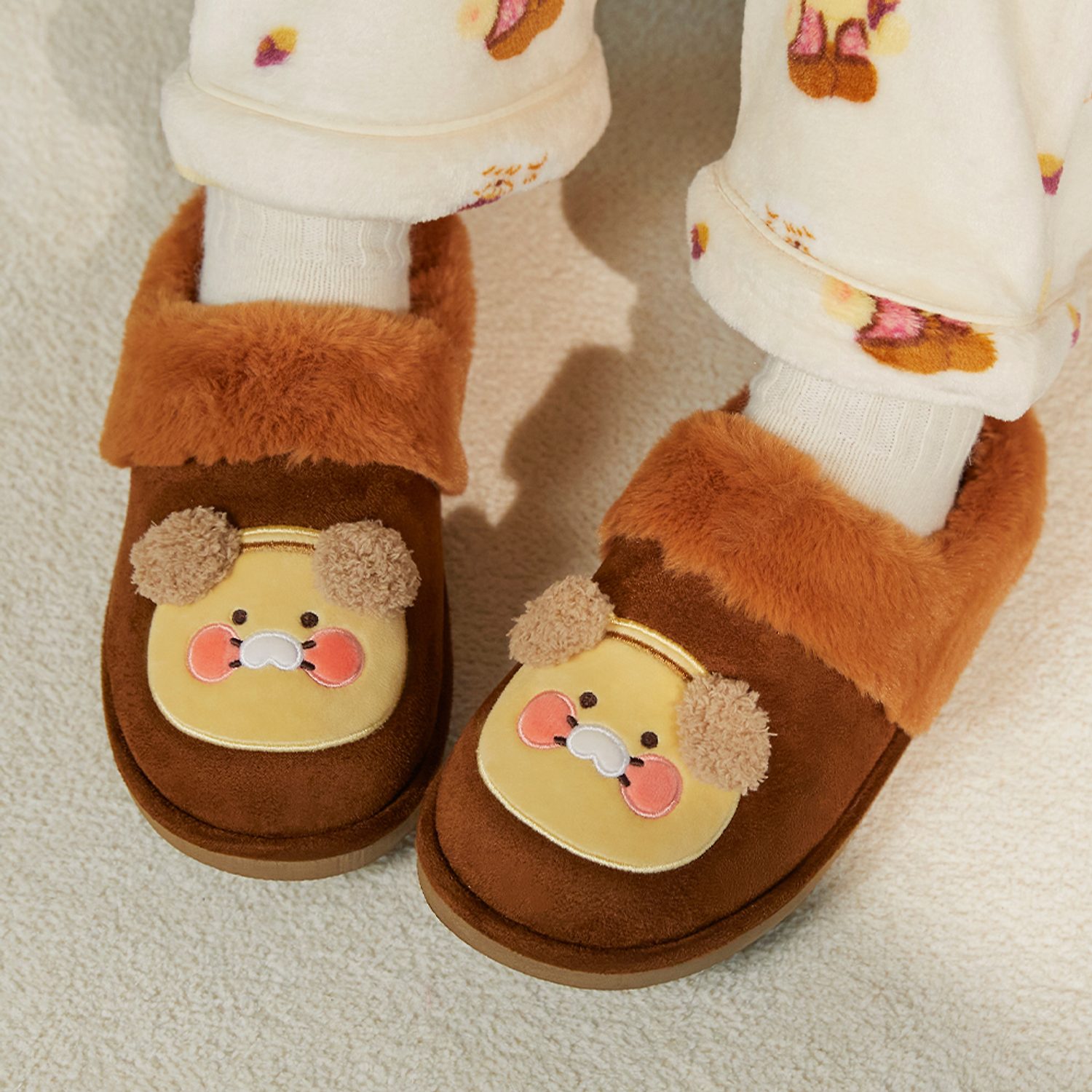 Country house warm fur slippers_Chunsik