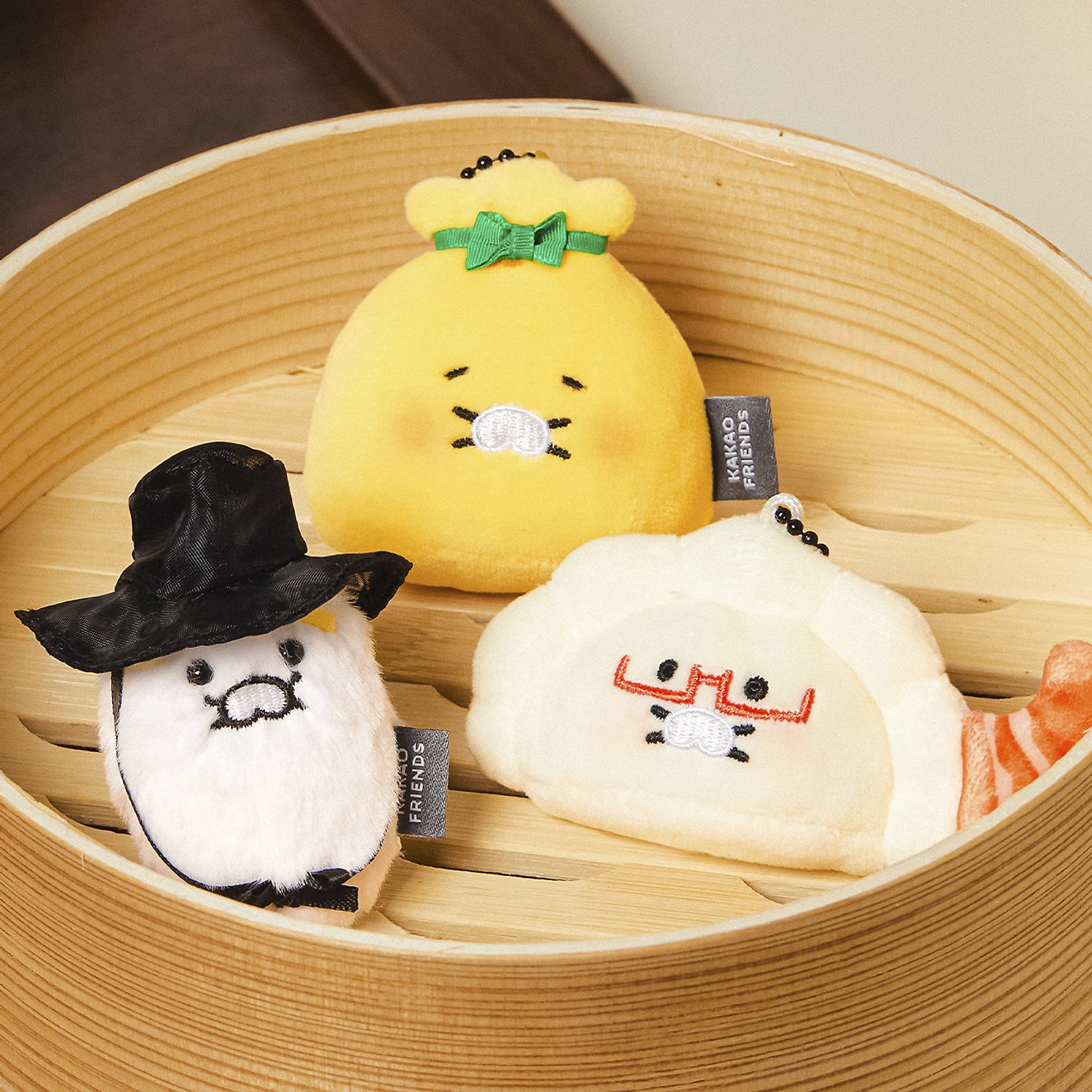 Rice Cake Dumpling Soup Keyring Doll 3P Set_Chunsik