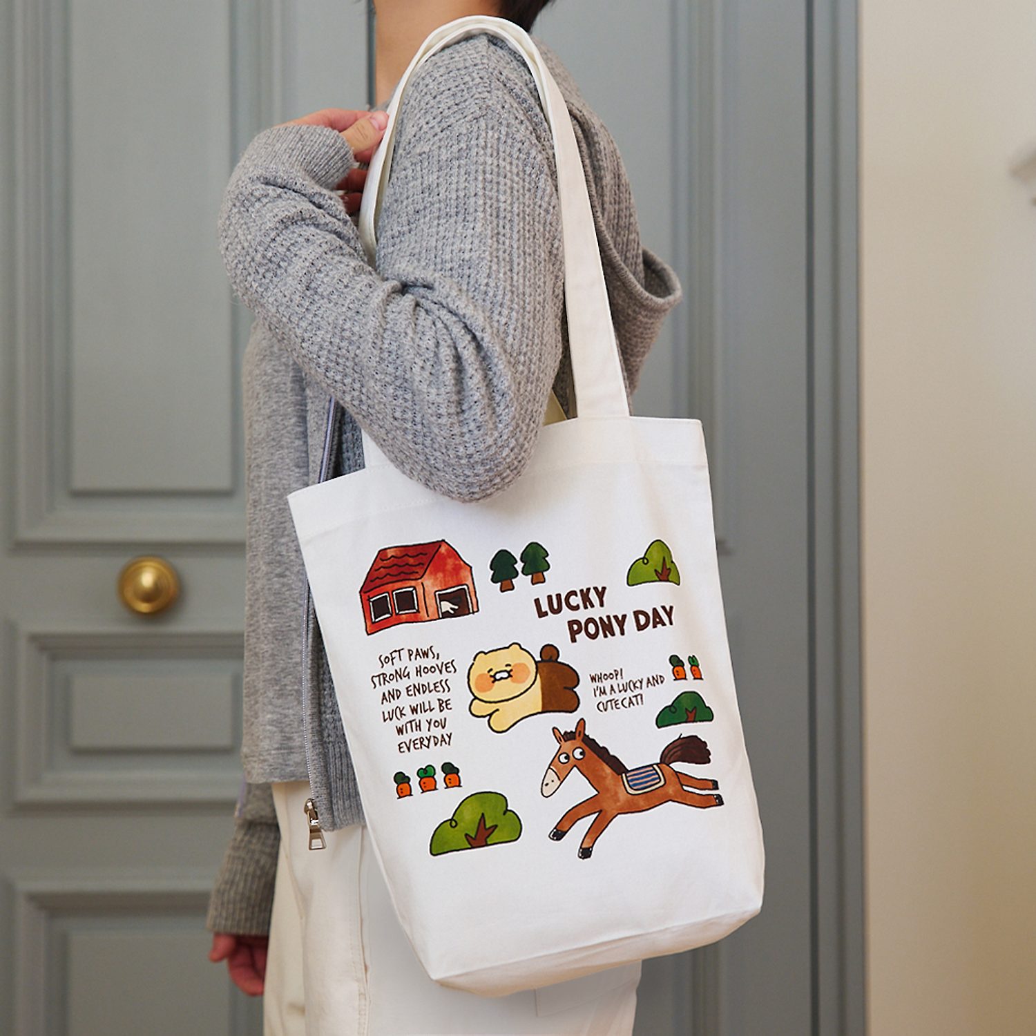 Lucky Pony Day Eco Bag Ivory_Chunsik