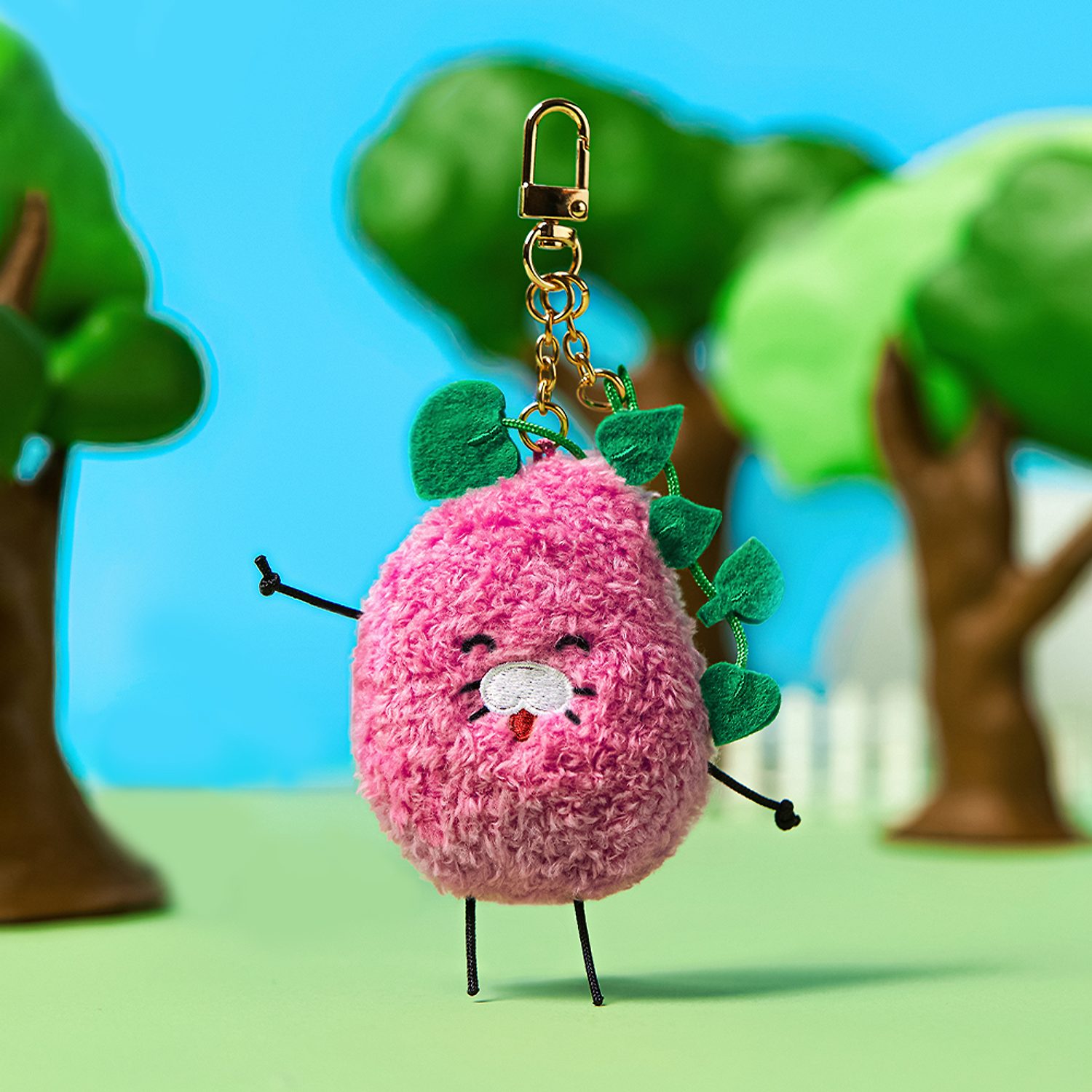 Spring Horse Smile Guma Mini Fossil Keyring Doll_Spring Horse