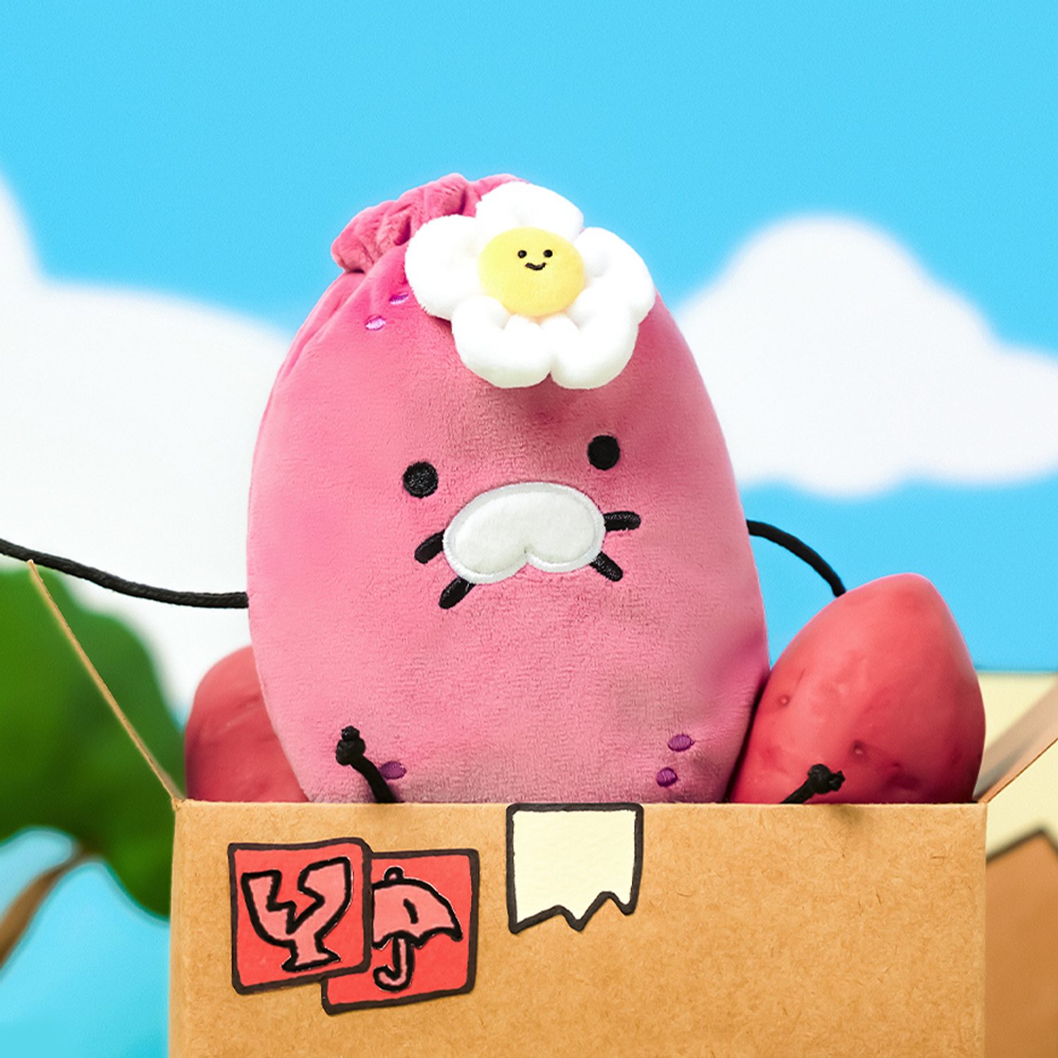 Spring Horse Daisy String Pouch_Spring Horse